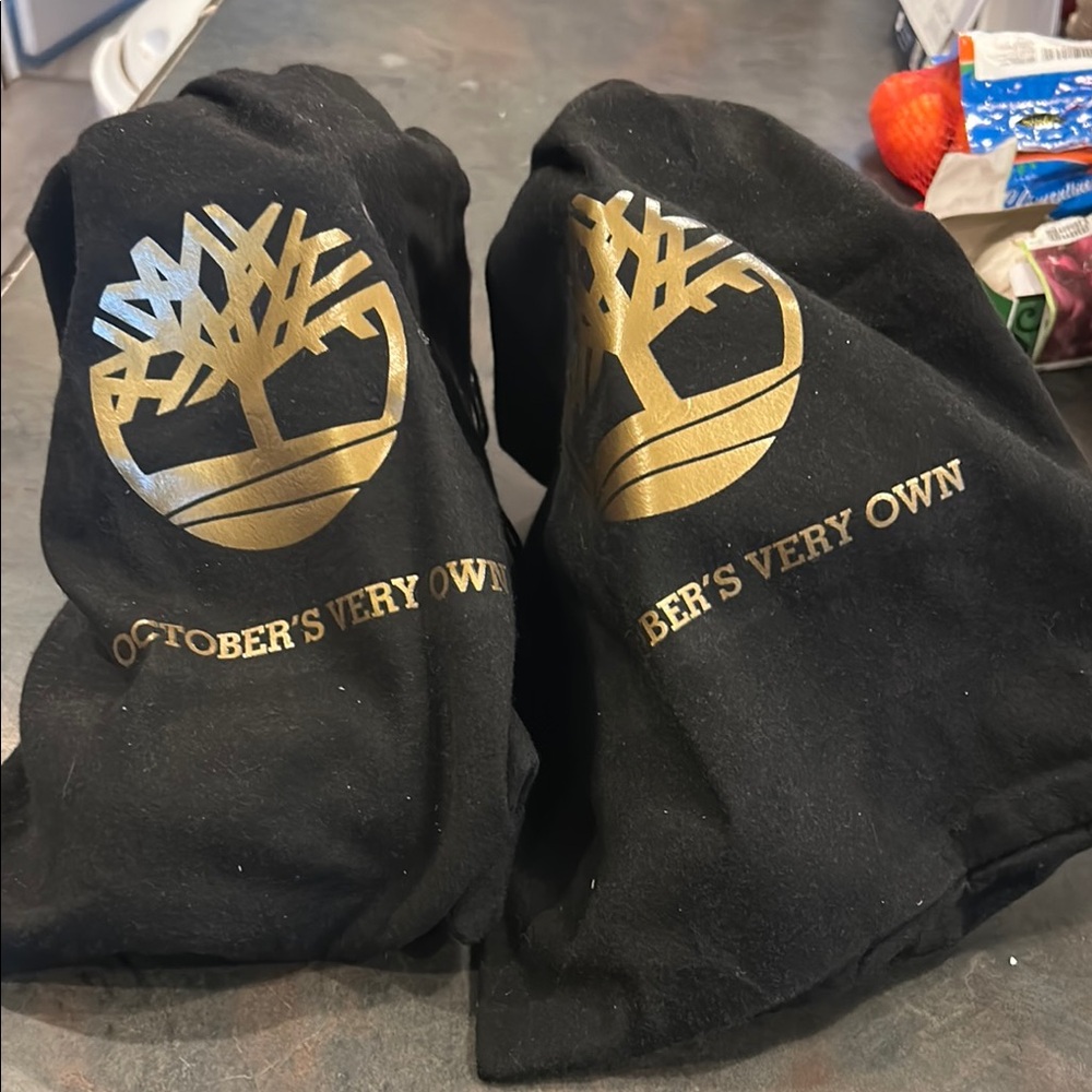 Timberland Black and Gold Boots